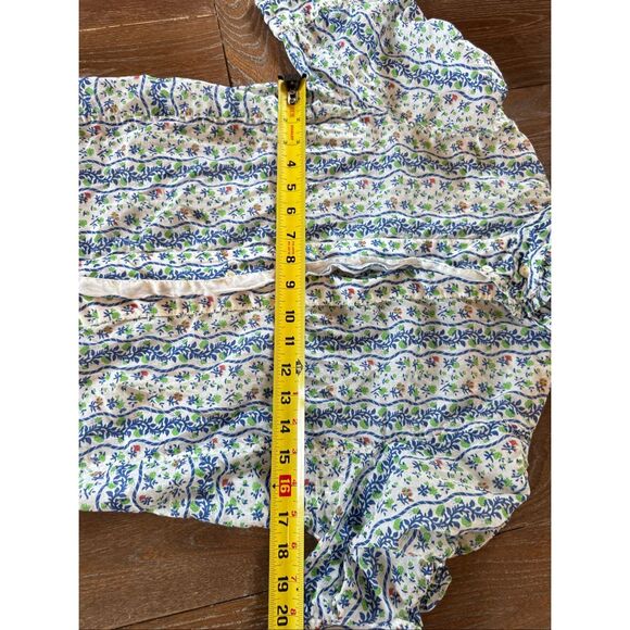 Thierry Colson Floral Vita Blouse Top Shirt Size Medium - Picture 8 of 9